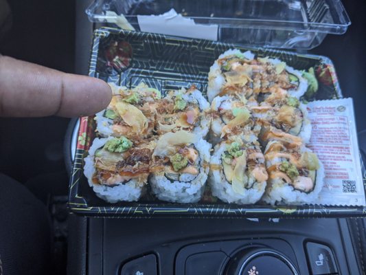 Got some grocery store Sushi for the road