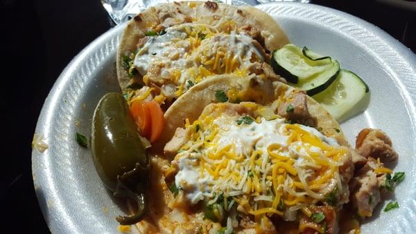 $5  2 chicken taco plate