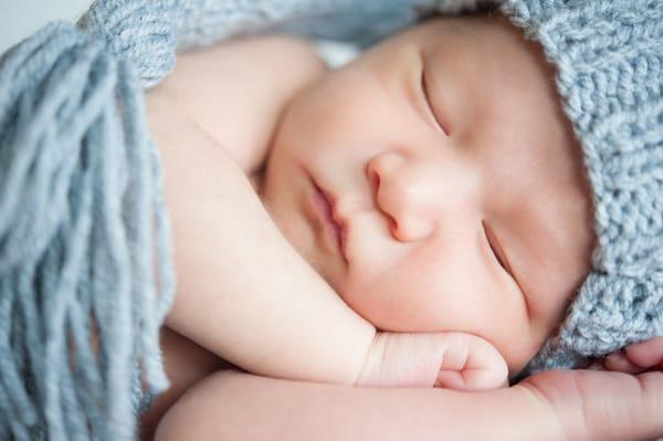 Beautiful newborn in blue