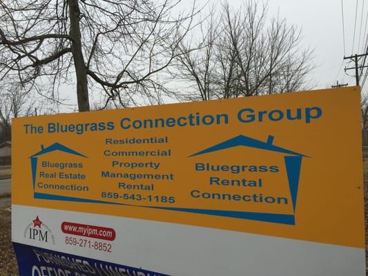 We got our new signs.  Bluegrass Real Estate Connection and Bluegrass Rental Connection serving the Greater Lexington Kentuck...