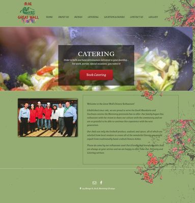 Website revamp for The Great Wall Chinese restaurant in Monterey