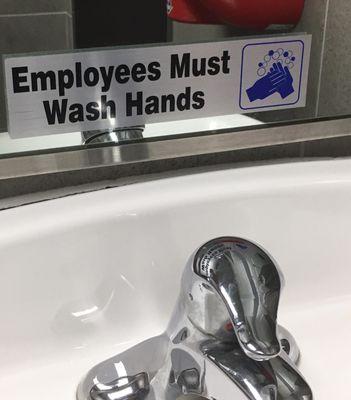 Don't believe it. I had to wash my own hands.