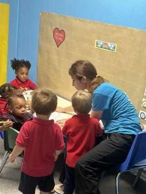 Toddler Class doing small group!