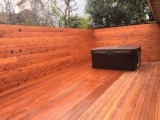 Faint Amber toned private deck