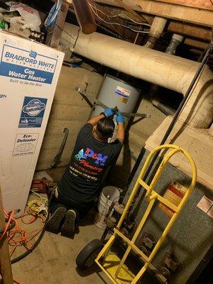 About time to replace that old water heater hiding in the basement? We're the right guys for the job!