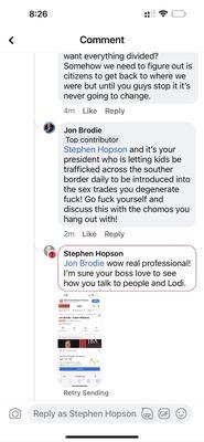 Jon's comments on Facebook