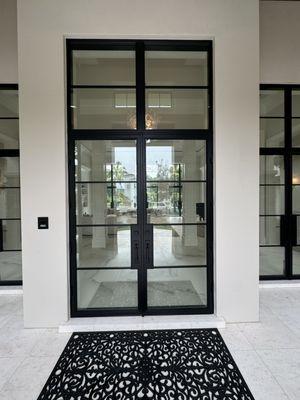 Iron Doors/Transom