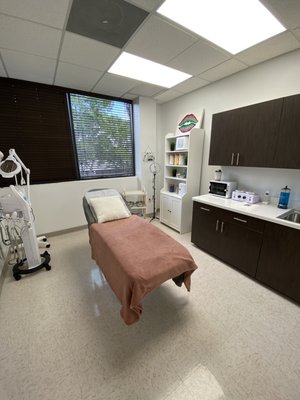 Facials and skin therapy room