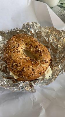 Everything Bagel with Cream Cheese