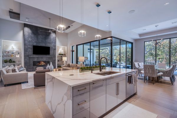 Contemporary Kitchen & Living