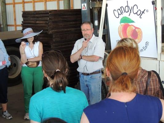 John Driver addresses our group and gives us an introduction to CandyCots.