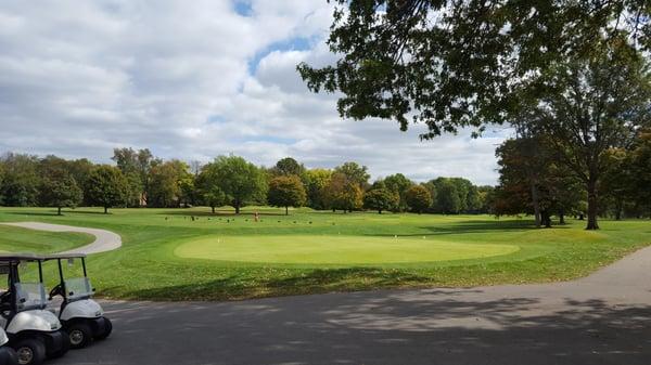 Part of the practice facility.