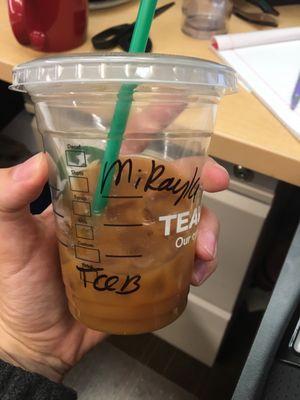 They never spell my name right, but it's what's on the inside (of the cup) that counts, right?