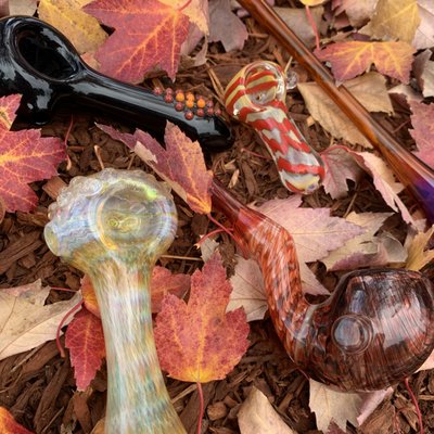 A selection of some of our artist-made glass last Autumn.