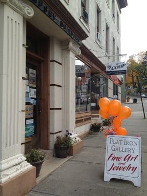 Entrance to the Flat Iron Gallery at 105 S. Division St. in Peekskill, NY