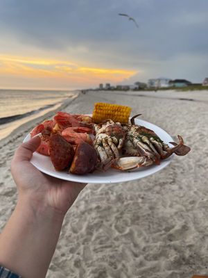 Blue crab, marinated shrimp