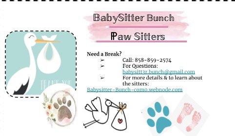 Business Cards from the Babysitter Bunch & Paw Sitters