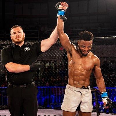 And new, Matador Fight League Bantam weight champion, representing United Elite MMA, DeKalb, IL . . . Wesley "The Messenger" Meadows