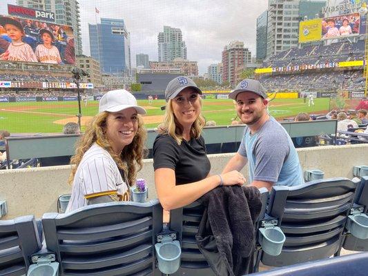 Fenton employees enjoy great seats to Padres games as one of many perks!