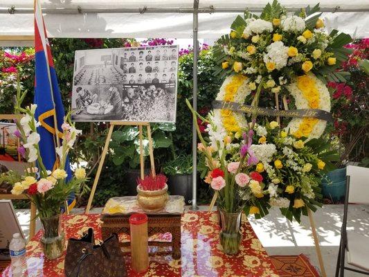 Killing Fields Memorial display on 4/17/2021, day of mourning and remembrance.