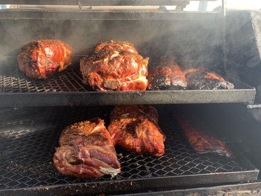 Pull Pork, Brisket, Baby Back Ribs, and More.........