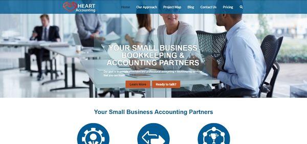 Heart Accounting Logo And Website Development.