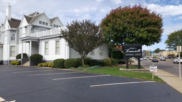 Our funeral home is centrally located, modern facility with plenty of off street parking.