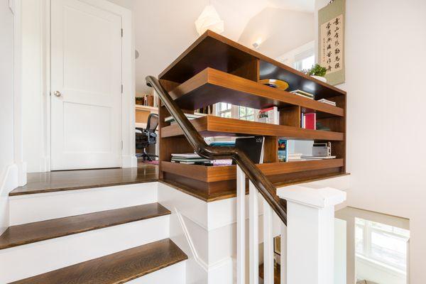 utilizing built in cabinetry in artistic ways while still being functional is important to us