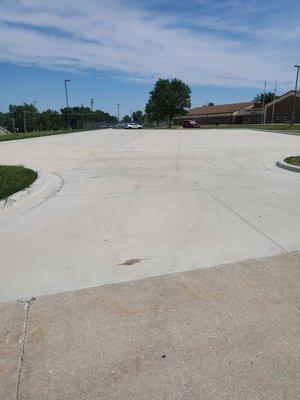 Parking Lot at the Cameron Middle School. 2022