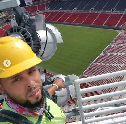 Adding brand new l.e.d. lights to Raymond James Stadium