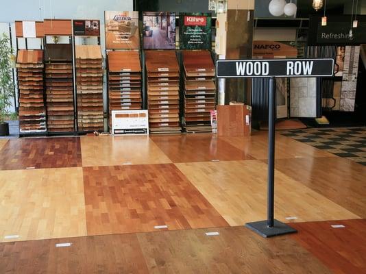 The Carpet Shops Roanoke showroom walk-on hardwood display