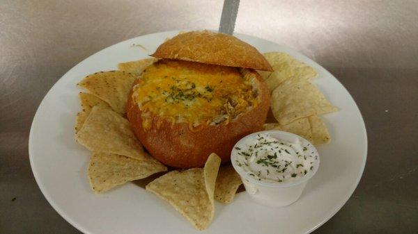 Chili bread bowl