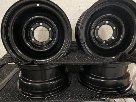 16" Steel Wheels Gloss Black