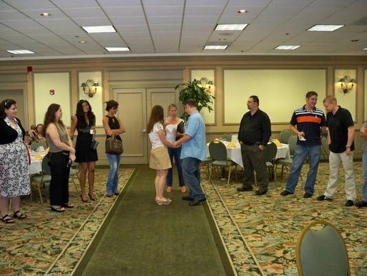 Inside the banquet hall