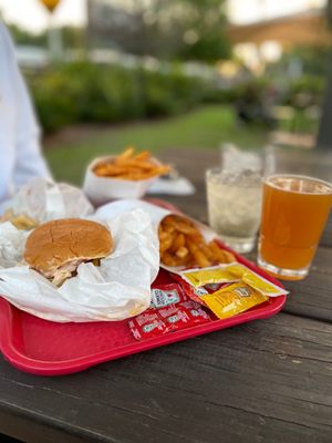 Burgers all the way and fries!