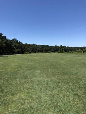 Open spaces and large fairways. Which I missed most of on the front. But loved the open feel.