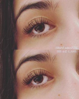 Dramatic 2D set - two lash extensions per client lash