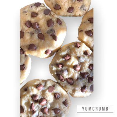 Jumbo delicious gooey chocolate chip cookies.