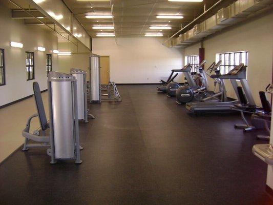 Rubber Floor installation and fitness equipment installation. Fitness Center Retrofit