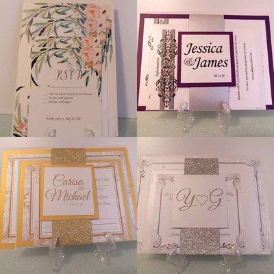 Custom designed wedding invitations