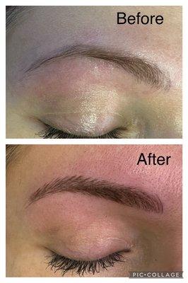 Eyebrow microblading