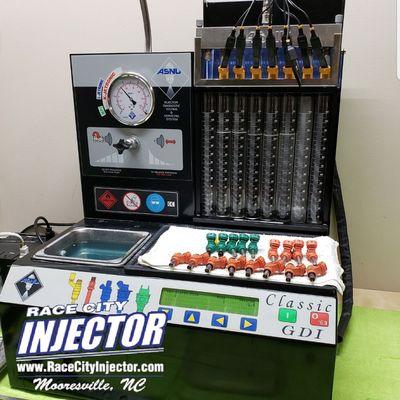 Race City Injector utilizes an ASNU injector flow bench, the best available in the world.