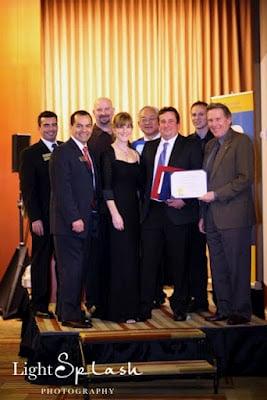 Here we are receiving the award for Best Small Business from the MV Chamber 2012