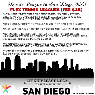 Flex Tennis Leagues in San Diego (CA) - What you need to know