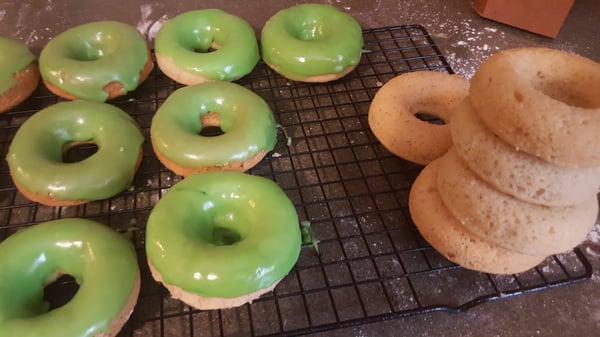 Key Lime Vegan Gluten Free Doughnuts.