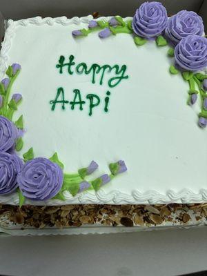 14 x 14 inch strawberry filled cake $50. They forgot to put the 2024 after the AAPI