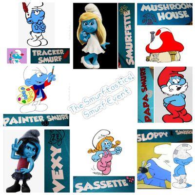 Collage of the Smurf event project!