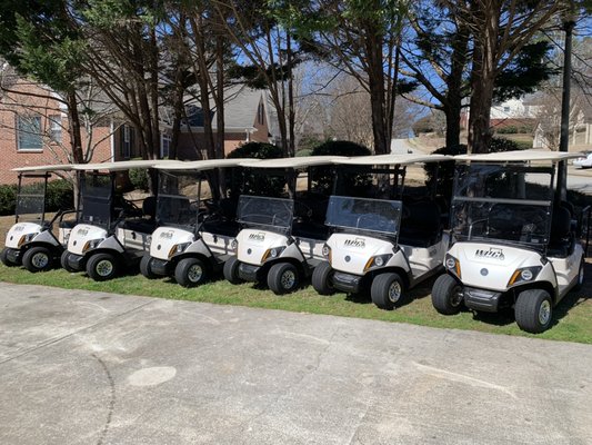 Our brand new golf carts