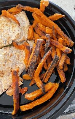 Burnt sweet potato fries