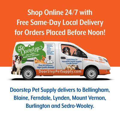 Doorstep Pet Supply - Healthy Pet Food - Free Delivery!
 Shop 24/7 with Free Same-Day Local Delivery for Orders Placed Before Noon!